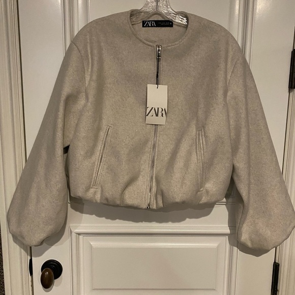 SOFT BOMBER JACKET ECRU - Picture 7 of 11